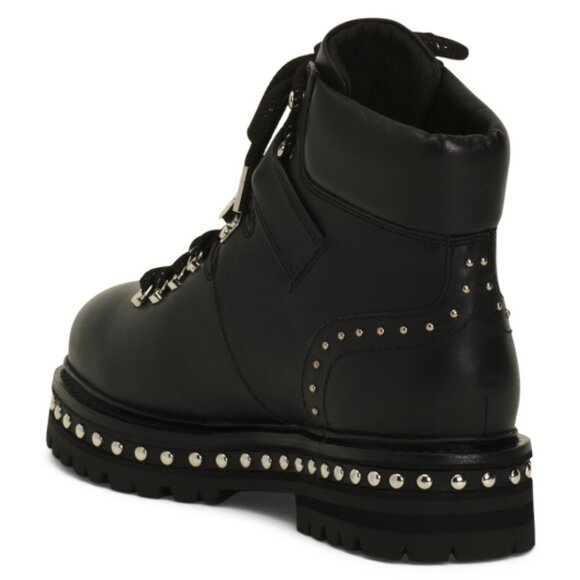 LOLA CRUZ Leather Lace Up Booties - Picture 2 of 3